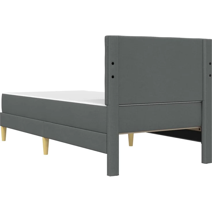vidaXL Bettgestell mit Matratze Dunkelgrau 90 x 190 cm Stoff 3415263 – Bild 8