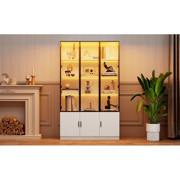 ZUBALIYA Schrank mit LED-Beleuchtung in Weiß, ideale Lösung für kleine Räume, robuste Verarbeitung, langlebige Materialien, einfache Selbstmontage, mit verständlicher Aufbauanleitung, si. (Modell 3) – Bild 18