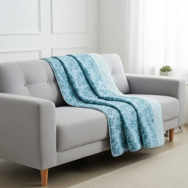 Tagesdecke 220x240 cm - Bett- & Sofaüberwurf mit Steppung, pflegeleicht & atmungsaktiv – Bild 4
