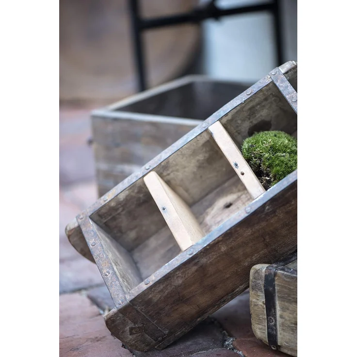 Ib Laursen Holzkiste Ziegelform mit 3 Fächern UNIKA Dekokiste 31x15x9,5cm – Bild 5