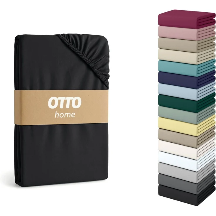 OTTO home Spannbettlaken PHYSALIS Comfort 100% Baumwolle, 150 g/m², Jersey, Gummizug: rundum, (2 Stück), Bettlaken bis 20 cm Matratzenhöhe, weich, bügelfrei, optimaler Sitz – Bild 5