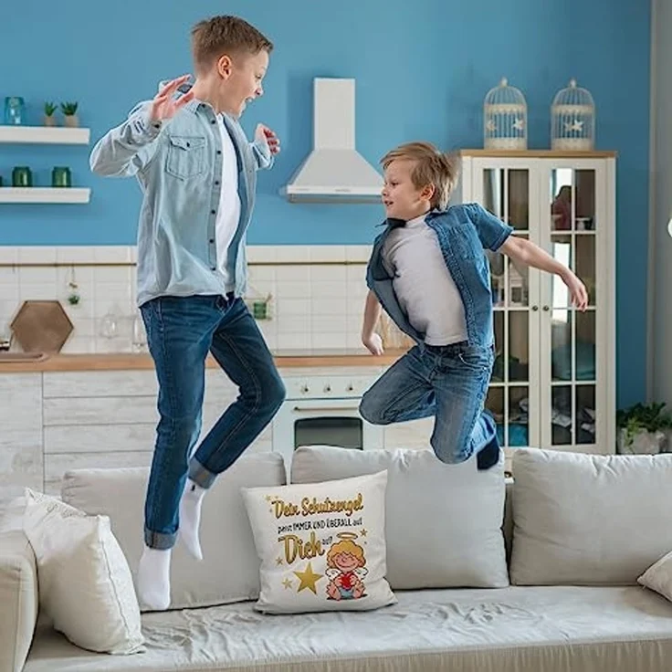 speecheese Dekokissen Schutzengel Kuschelkissen mit Spruch – Bild 6