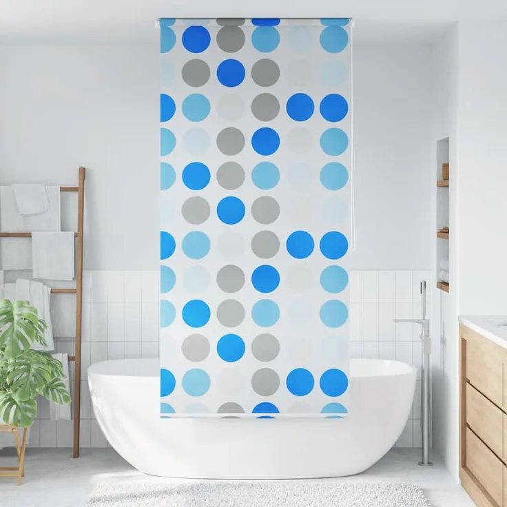 vidaXL Duschrollo 120x240 cm Kreismuster 142855