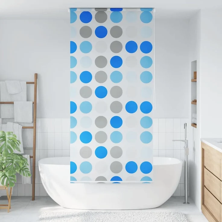 vidaXL Duschrollo 120x240 cm Kreismuster 142855 – Bild 1