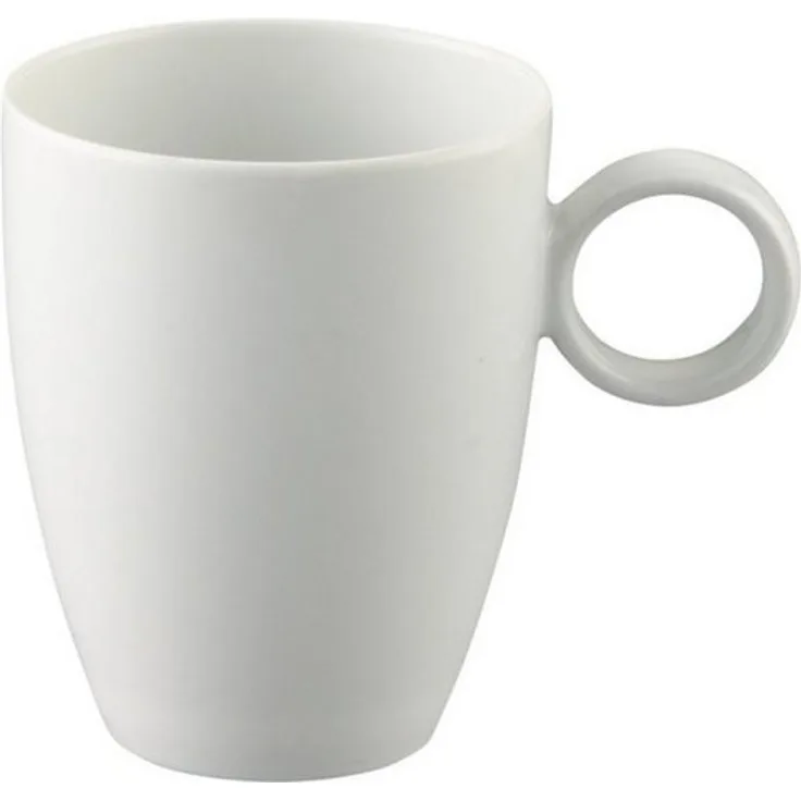 Thomas Vario Pure Becher mit Henkel, Kaffeebecher, Porzellan, Weiß, Spülmaschinenfest, 250 ml, 15503