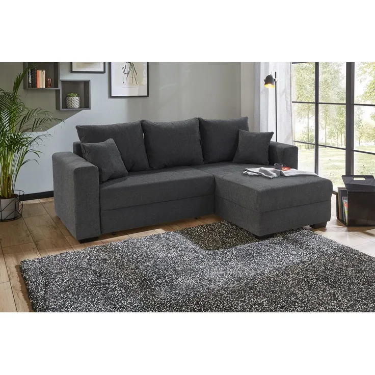 Jockenhöfer Gruppe Ecksofa Elmau L-Form, B: 235 cm, mit Bettfunktion, Bettkasten & 2 Zierkissen