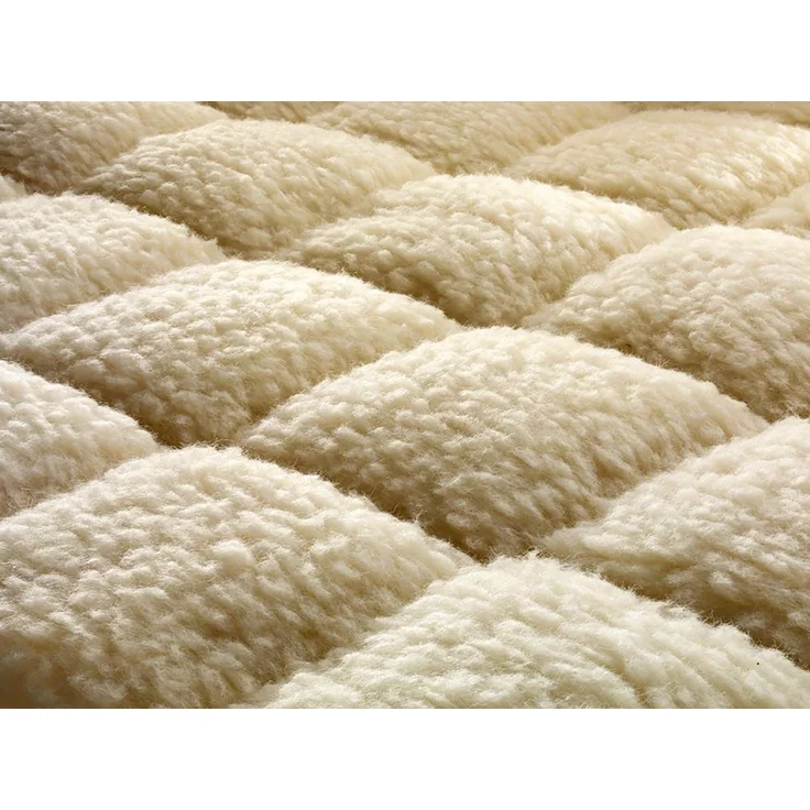 Matratzenauflage, Spannauflage Lammflor mit Schafschurwoll-Füllung Irisette, wärmend und temperaturausgleichend, perfekt für Naturliebhaber – Bild 2