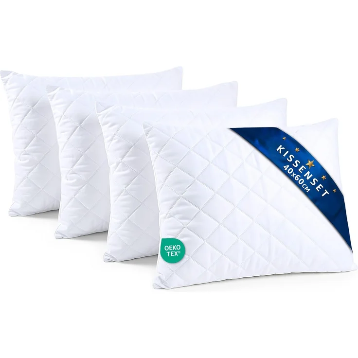 Amazinggirl Kissen 40x60 cm Füllung Set 4 Stück – Kissenfüllung für Sofakissen Dekokissen Zierkissen – Kopfkissen Oeko-TEX 60°C waschbar atmungsaktiv formstabil Weiß 40 x 60 cm