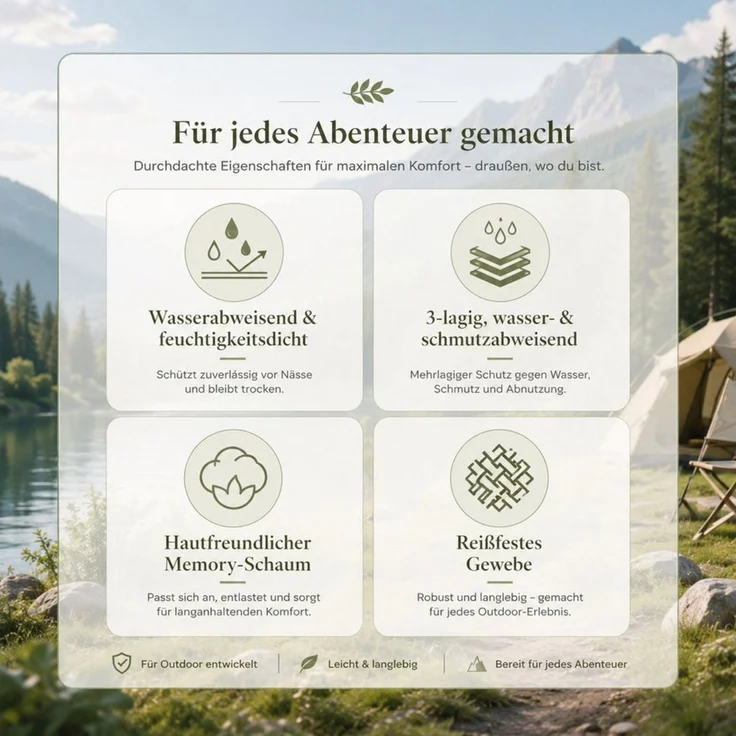 Jumpeak Sitzkissen Camping,Picknick,mehrfarbig,Aufbewahrung,tragbar,Outdoor Sitzkissen, Oxford,Bergsteigen,Stuhl,wasserdicht,klappbar,einzeln,Picknick Zubehör – Bild 3