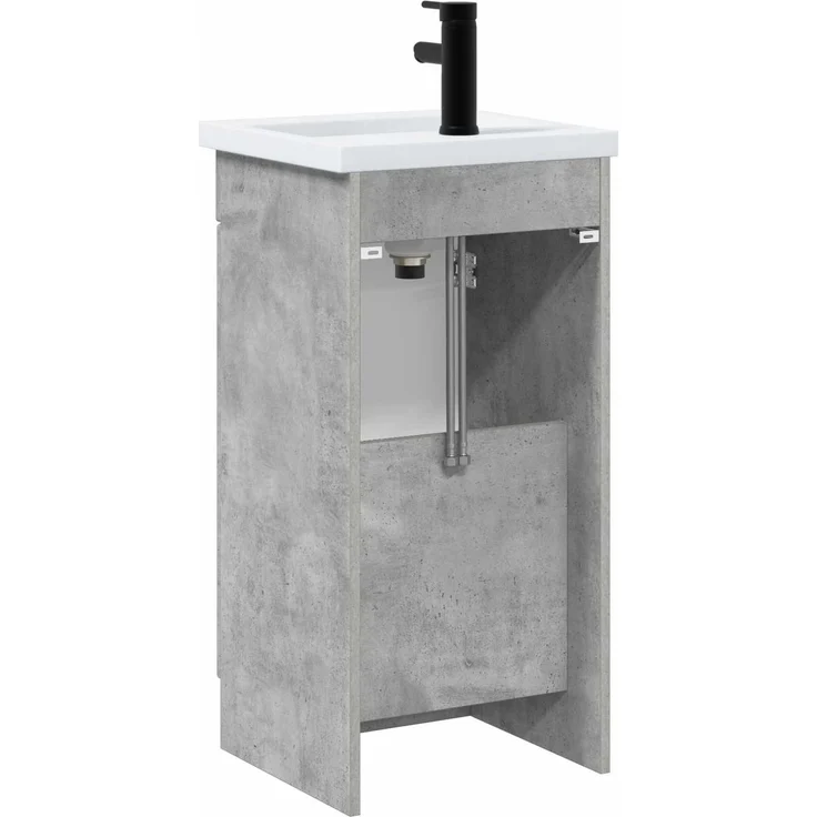vidaXL Badezimmerschrank mit Waschbecken Betongrau 42 x 40 x 84,5 cm 890057 – Bild 5