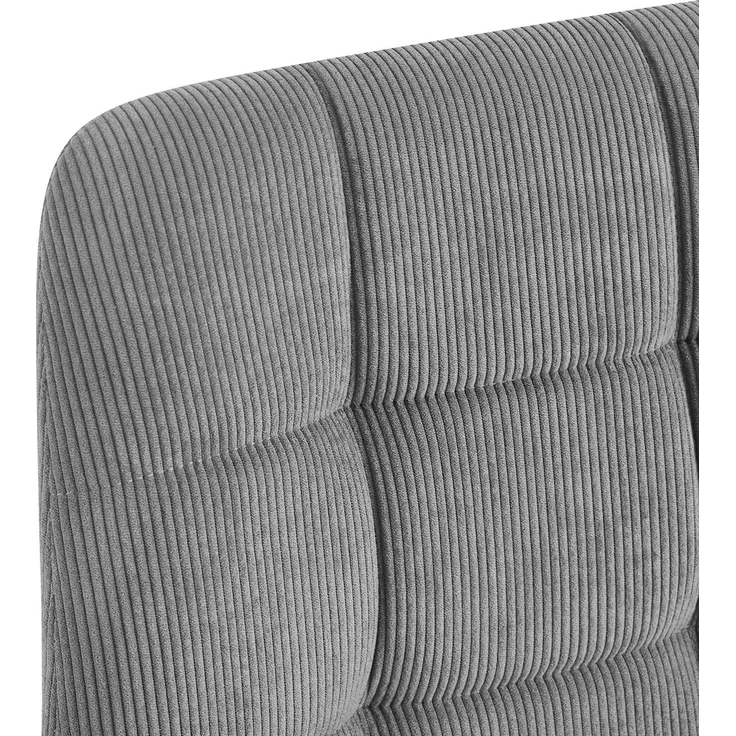 CLP 4er Set Esszimmerstuhl Tilde gepolstert mit Rückenlehne bis 150 kg belastbar,Farbe:grau;Material:Cord – Bild 5