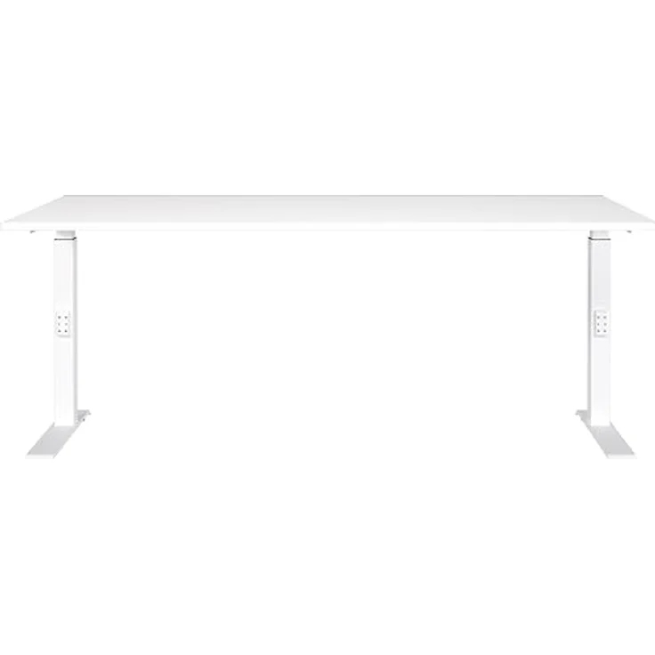 Germania Schreibtisch 7912-84, in Weiß, me. höheneinst, 180 x 91 x 80 cm (BxHxT) – Bild 5