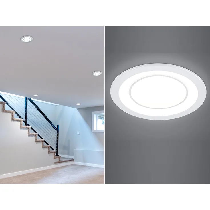 Runder LED Deckeneinbaustrahler CORE in Weiß matt Ø 14,8cm