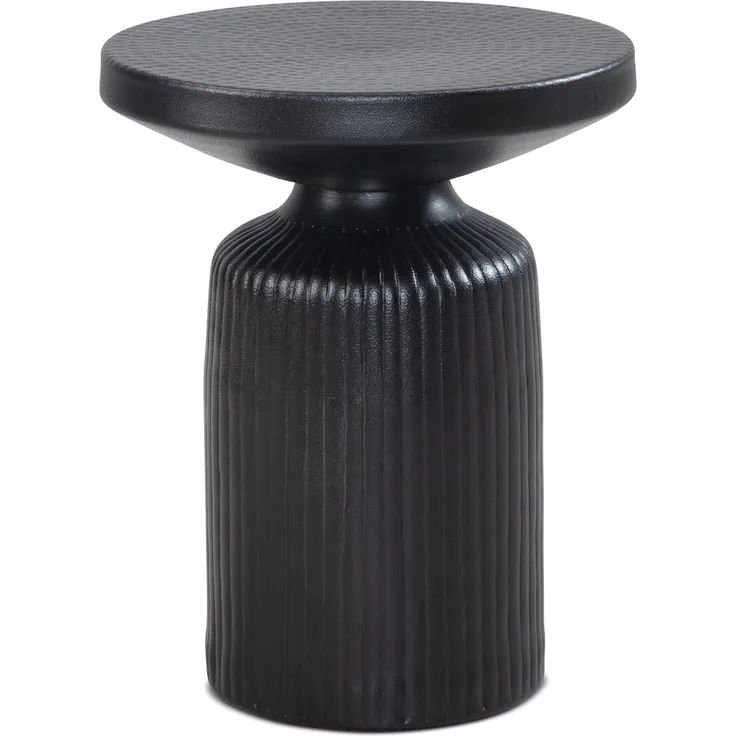 Beistelltisch Metall Schwarz Sofatisch 40x40x50cm Wohnzimmertisch Rund