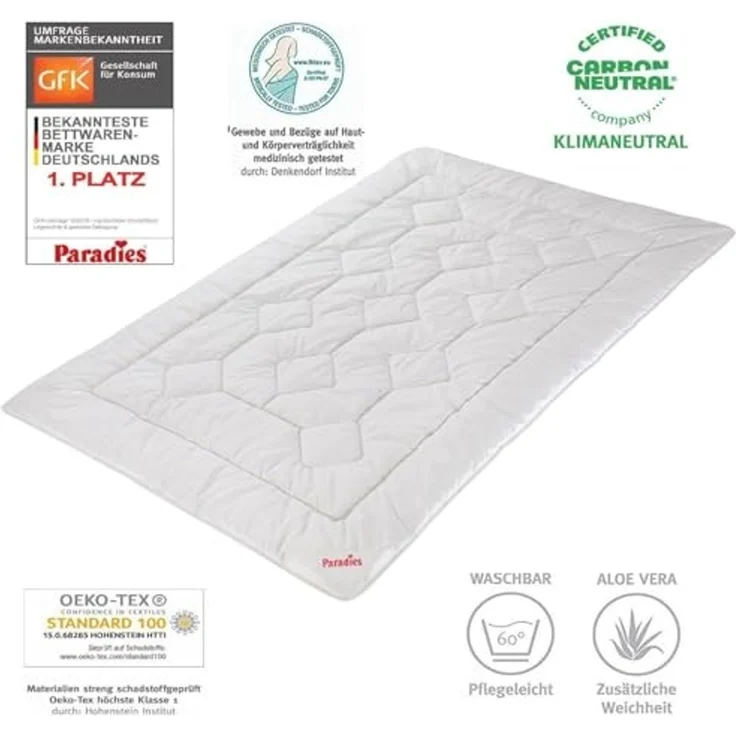 Paradies Halia-Fill Sommerbett Sommer Bettdecke Sommerdecke 155x220 – Bild 2
