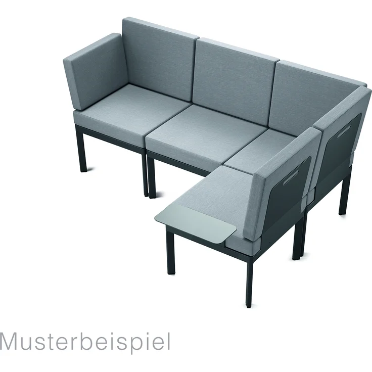 Sieger Lugo Lounge Basis - inkl. 1x Rücken- / Seitenelement + 1x Verbindungselement Einzelteil des Loungesets Lugo, Aluminium Eisengrau, 60 x 36 x 60 – Bild 21