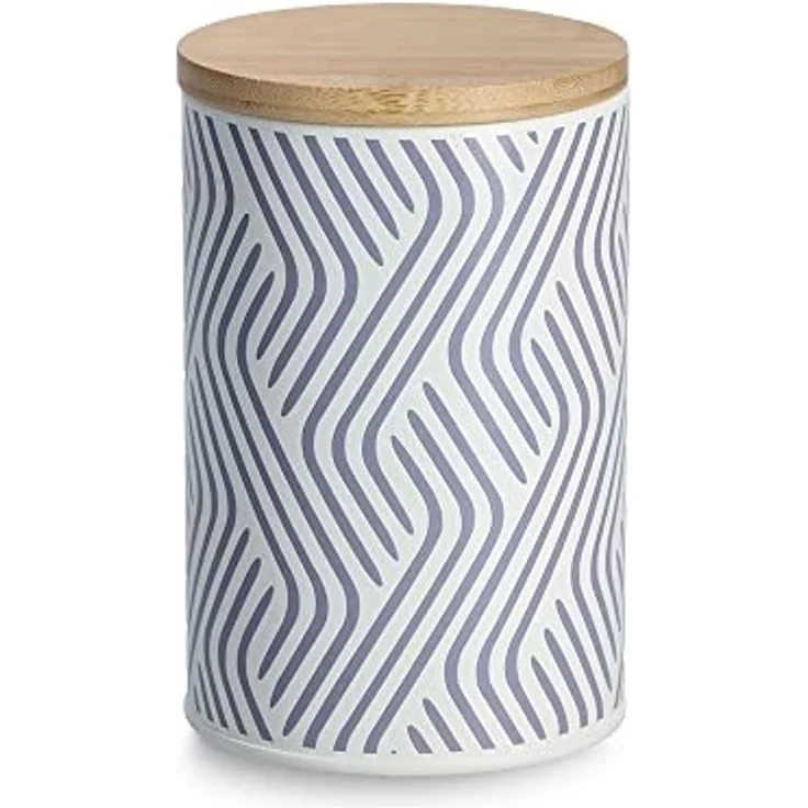 Vorratsdose mit Bambusdeckel, lila - 1000ml, Ø 10,5cm – Bild 1