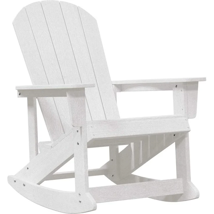 vidaXL Adirondack Schaukelstühle 2 pcs Weiß HDPE 3335834 – Bild 3