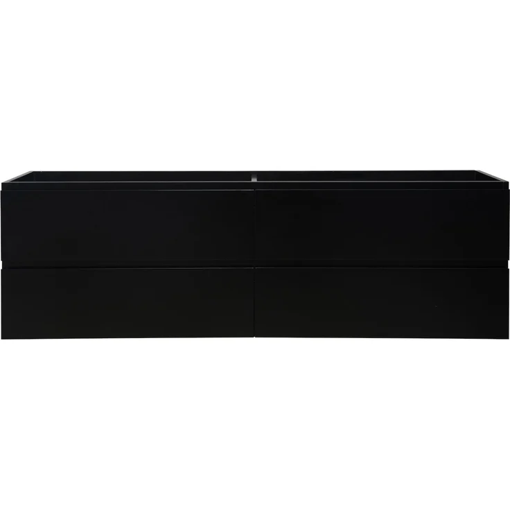 Waschbeckenunterschrank Angela 160cm - Mat Schwarz - Unterschrank Badmöbelset – Bild 5