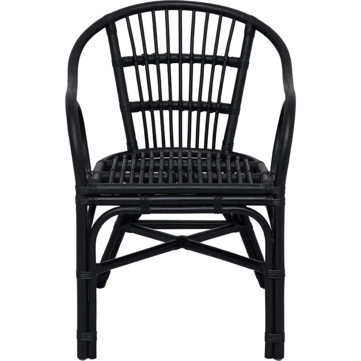 vidaXL Stapelstuhl Schwarz 58 x 60 x 81 cm Rattan 42033215 – Bild 4