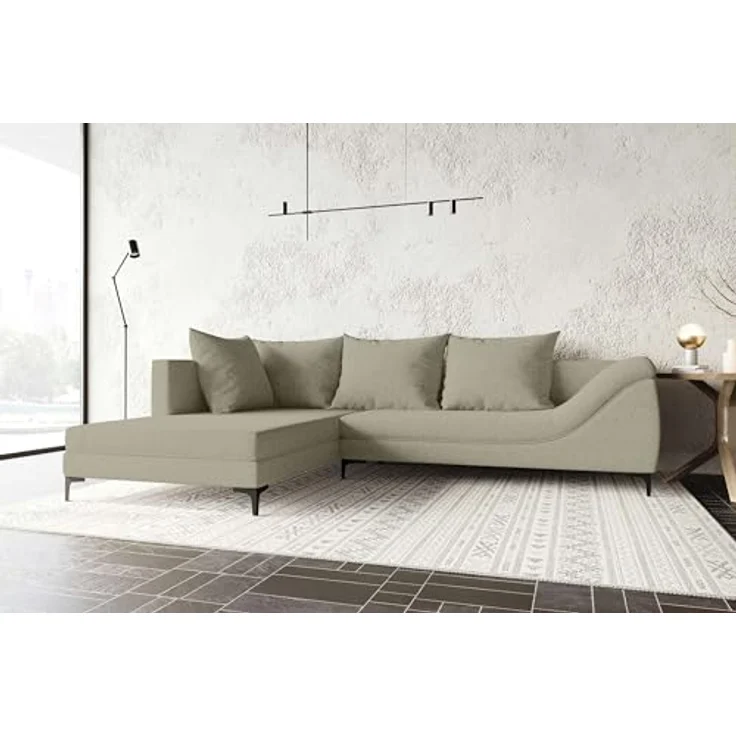 99rooms Loni Ecksofa Webstoff MALMO_NEW Beige Links – Bild 3