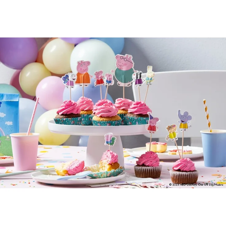 Dr. Oetker Papier Party-Picker Peppa Wutz – Praktisches Set: 24 Stück – Perfekt zum Backen mit Kindern und Fans von Peppa Pig, ideal für Kindergeburtstage und Familienfeiern – Bild 6