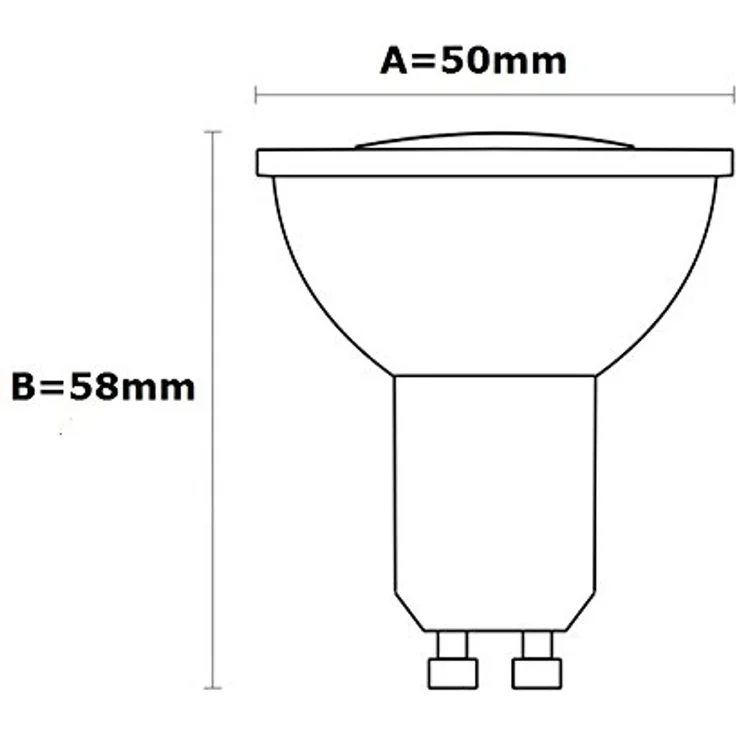 LED GU10 6W 230V AC Warmweiß GU10 GU5.3 500 Lumen 45° – Bild 5