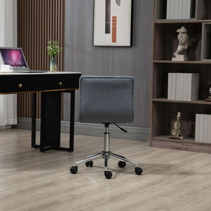 SVITA LINUS Schreibtischstuhl Kinder Drehstuhl Stoffbezug Grau – Bild 5