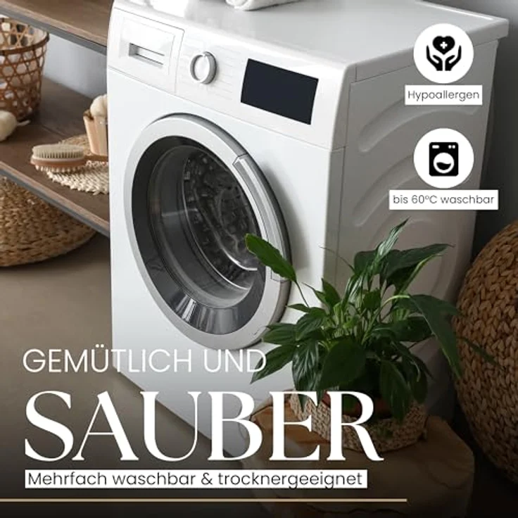 Gentle North Microfaserkissen Kopfkissen in Hotelqualität - Einzeln oder im 2er Set - 60° Waschbar, Füllung: Polyester, Rückenschläfer, Seitenschläfer, Bauchschläfer, Comfort, Reißverschluss für Füllung - Made in EU - allergikerfreundlich – Bild 8