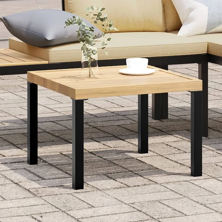 vidaXL Garten-Couchtisch 55x55x39,5 cm Pulverbeschichteter Stahl 4008568 – Bild 1