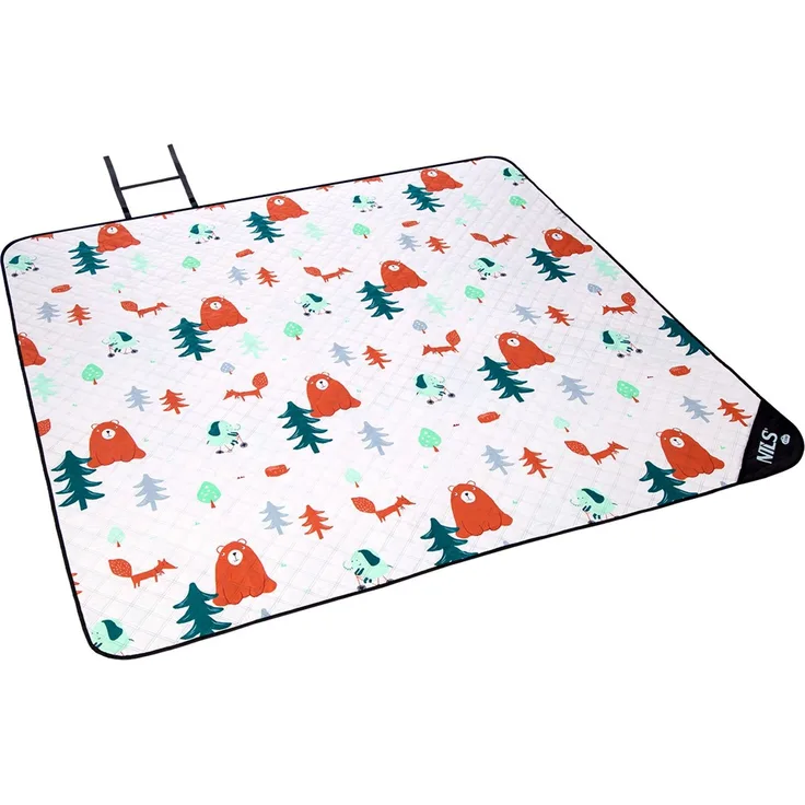 NILS CAMP Picknickdecke Wald 195 x 200 cm Outdoor Camping Strand Festival