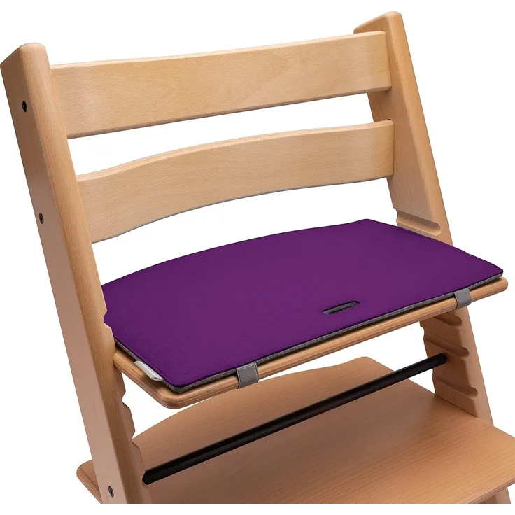 Mahona Sitzkissen kompatibel mit Stokke 'Tripp Trapp' Hochstuhl, Filz, lila/grau