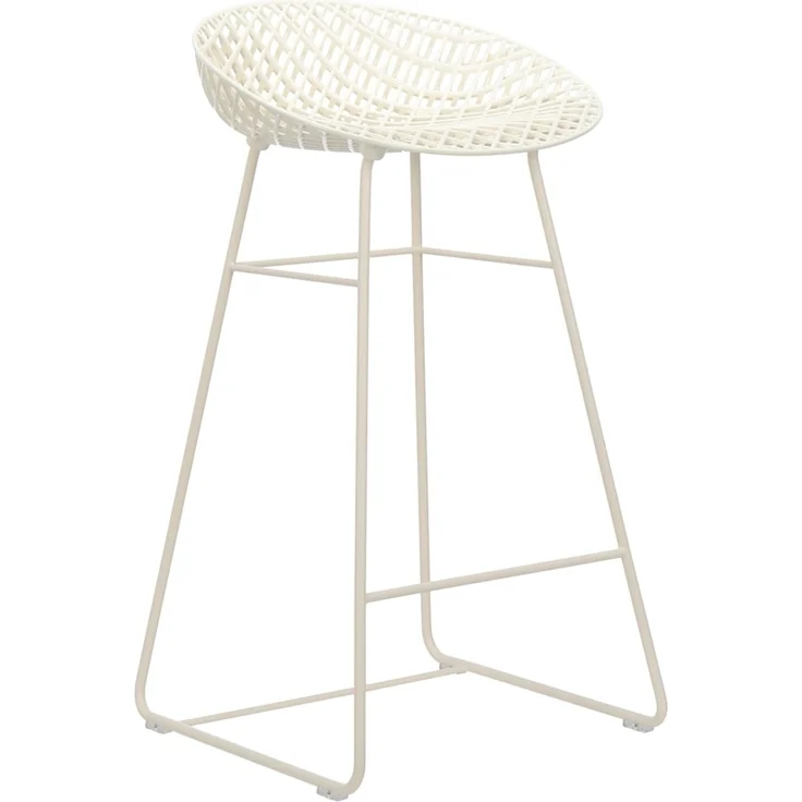 Kartell Smatrik Stool Outdoor, Barhocker, Weiß mit weißer Struktur – Bild 1