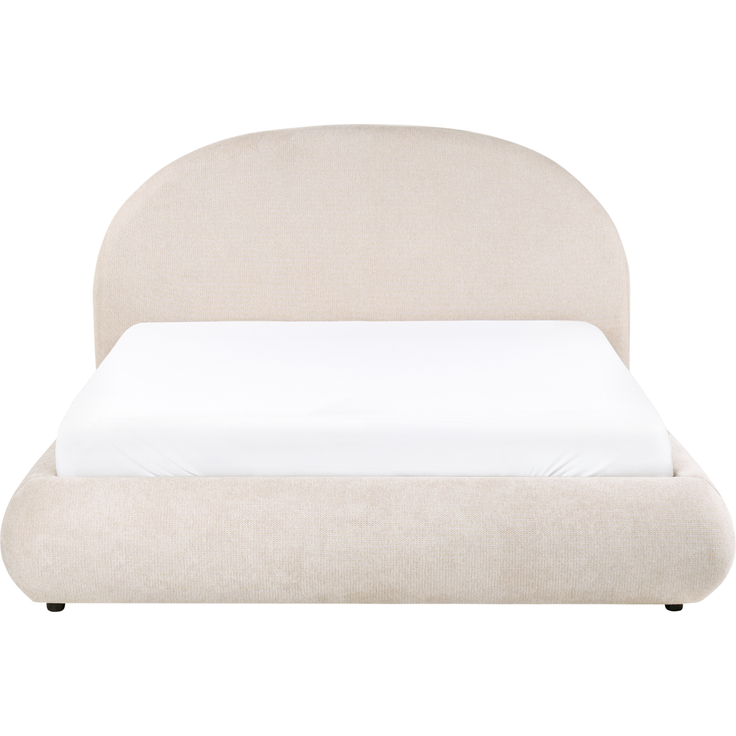 Bett mit Stauraum Stoff GRASSE 160x200 cm Hellbeige – Bild 4