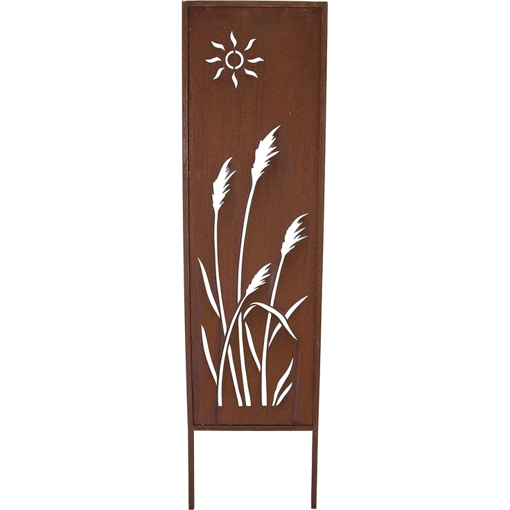 Gartenschild "Schilf" 117x31cm Rostoptik Metall Dekoschild Garten Schild Deko – Bild 2