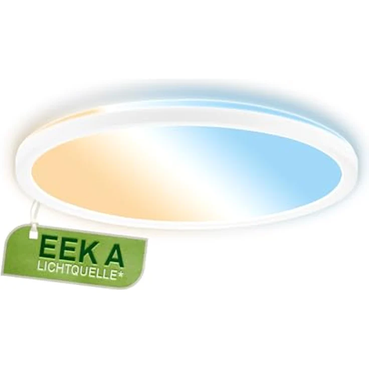 BRILONER - EEK A LED Panel Effizient mit 11W bei 2400lm, ca. 50.000h Licht, flach, CCT, indirektes Licht, LED Lampe, Deckenleuchte, Wohnzimmerlampe, Deckenlampe, Flurlampe, 29,3x3 cm, Weiß – Bild 2