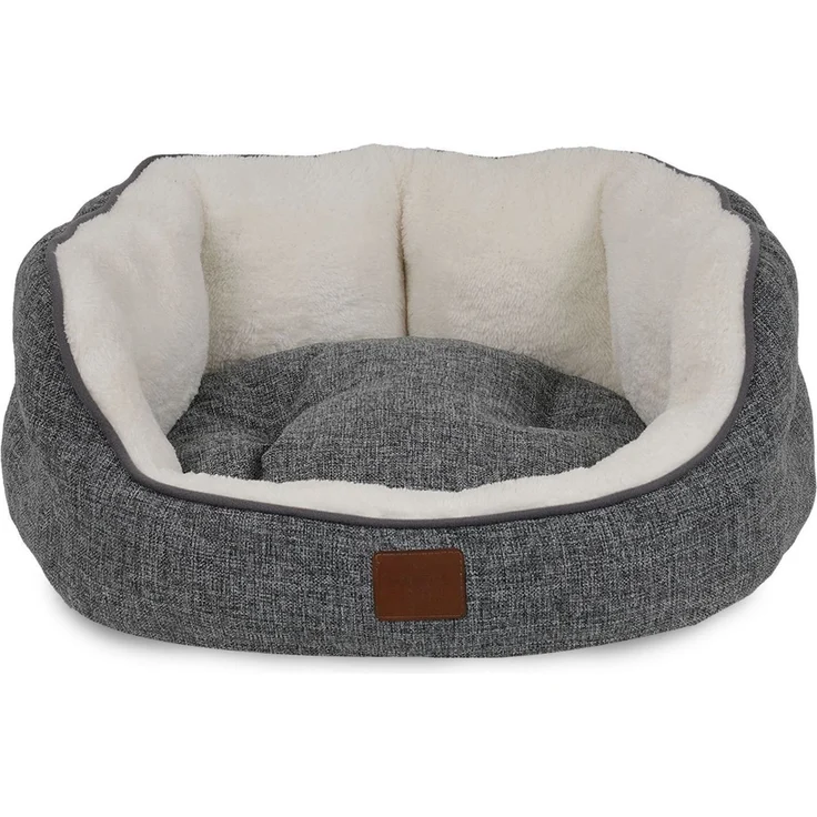 Paws & Whiskers 'Coco L - Grey, White' Haustierbett, Grau / Weiß, 66 x 80 x 18 cm – Bild 3