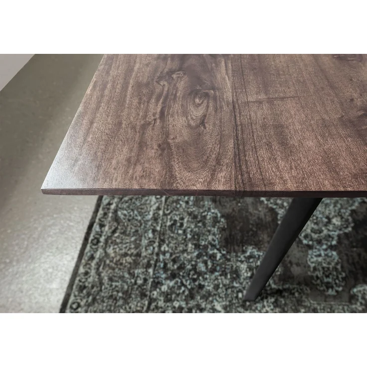 Esstisch Akazie 200x100x76 grau lackiert Beine anthrazit matt SWISS EDGE #35 – Bild 5