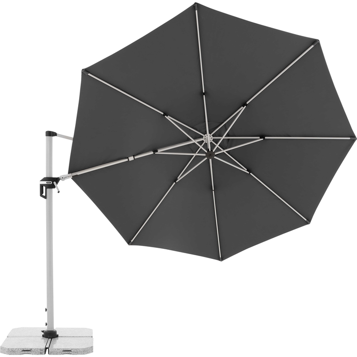Doppler Sonnenschirm / Ampelschirm "Active Pendelschirm 370", anthrazit, Ø 370 cm – Bild 7