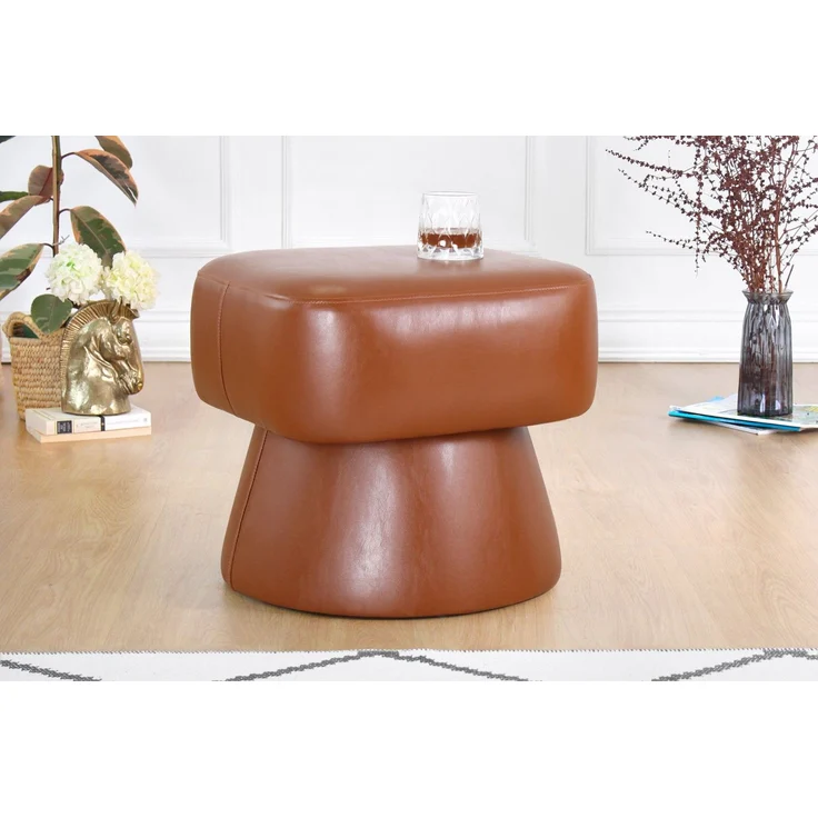 Hanah Home 'Loosca - Tan' Pouffe, Bräunen, 45 x 42 x 45 cm – Bild 1