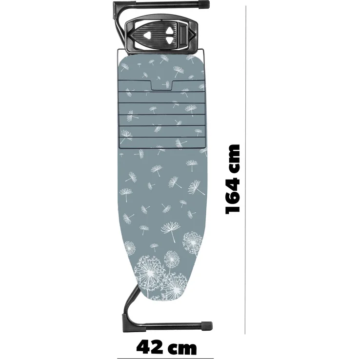 KADAX Bügelbrett 120 x 42 cm mit Griff, breite Eisentischplatte, klappbar – Bild 3