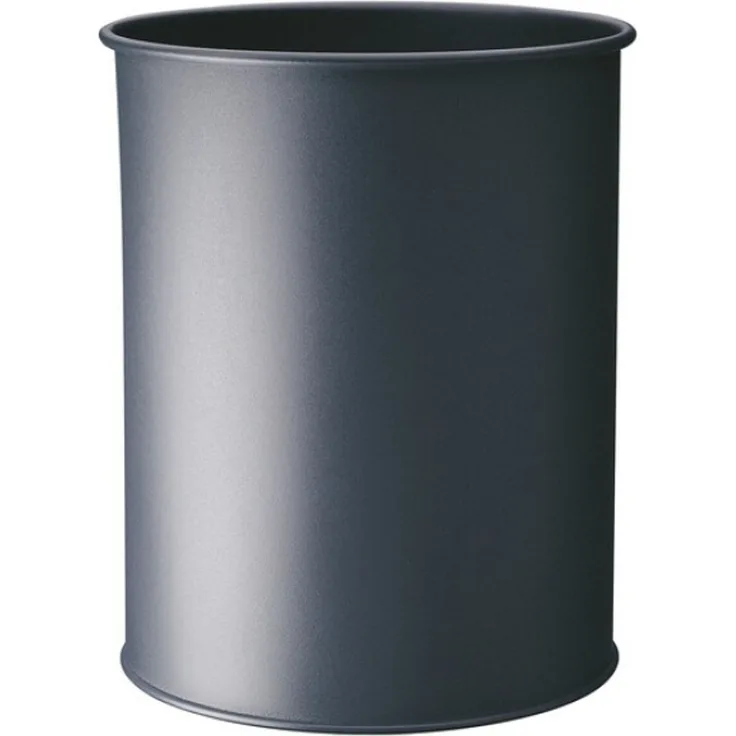 DURABLE Papierkorb Metall rund 15 Liter Metallic silber (330123)