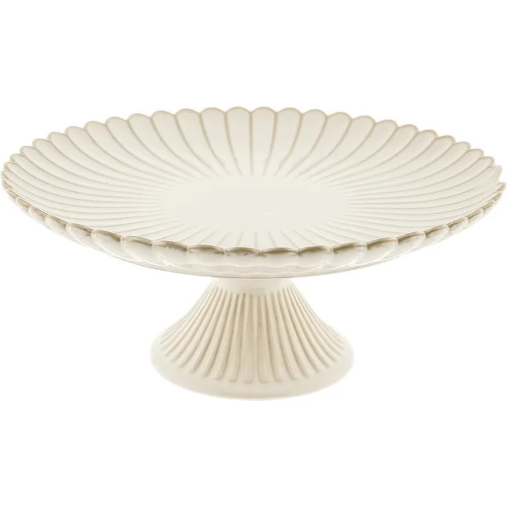 Bloomy Servierplatte ø33 cm, mit Fuß & floraler Struktur - elegant & vielseitig – Bild 2