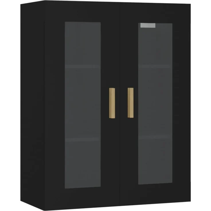 Hängeschrank, Badschrank, Küchenschrank Schwarz 69,5 x 34 x 90 cm – Bild 2