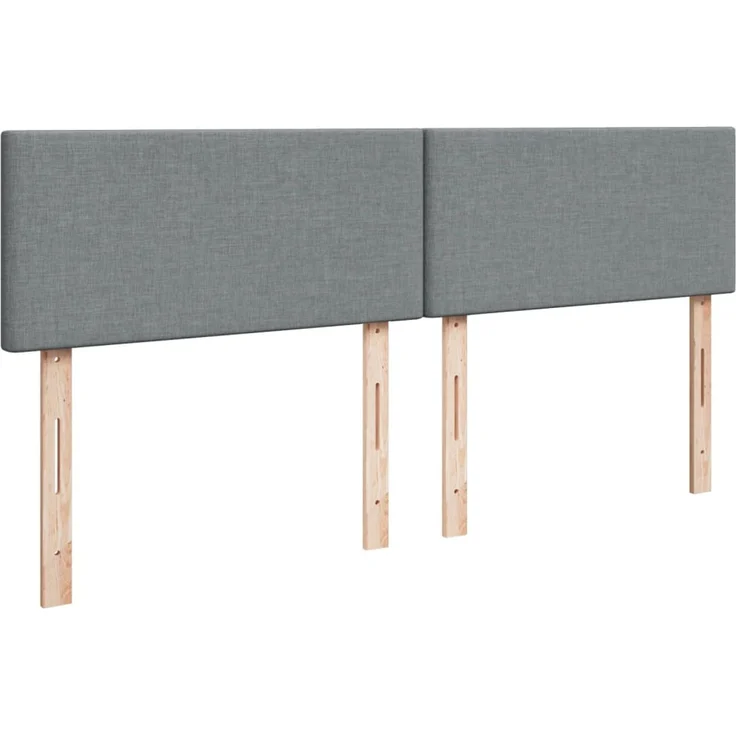 vidaXL Boxspringbett mit Matratze Hellgrau 200x200 cm Stoff 3289080 – Bild 12