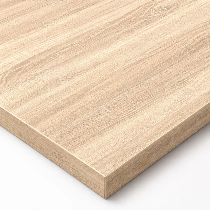 POKAR Tischplatte 60x60 cm | Schreibtischplatte 25 mm Stärke | Ideal für Esstisch, Couchtisch, Beistelltisch und kleine Schreibtische | Robust und Langlebig | Made in EU | Eiche Sonoma