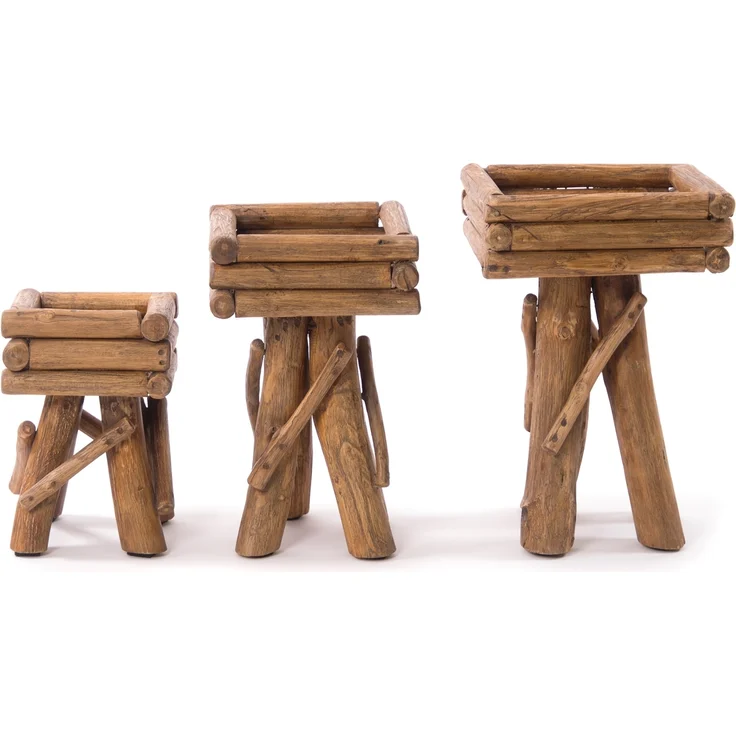 Blumentisch Twist Teakholz – Bild 6