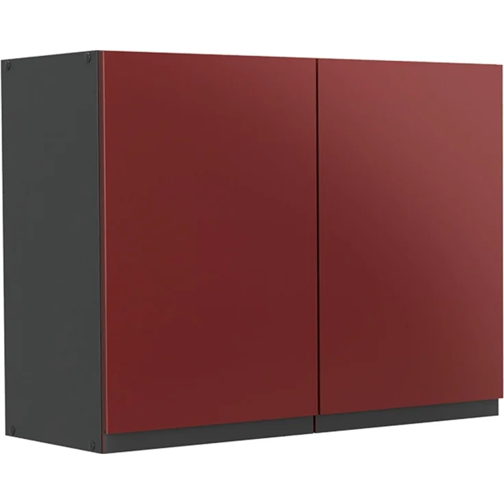 Küchenglasschrank R-Line Rot/Anthrazit 80 cm Vicco – Bild 1