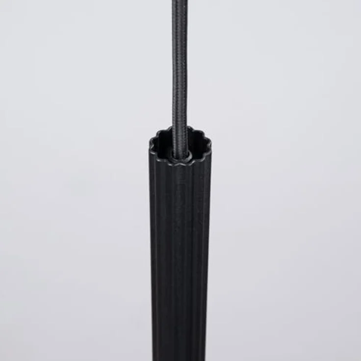 Sollux Lighting Pendelleuchte Arche 1, schwarze Pendelleuchte mit modernem Design und geripptem Stahlrohr, 120 cm Höhe – Bild 8