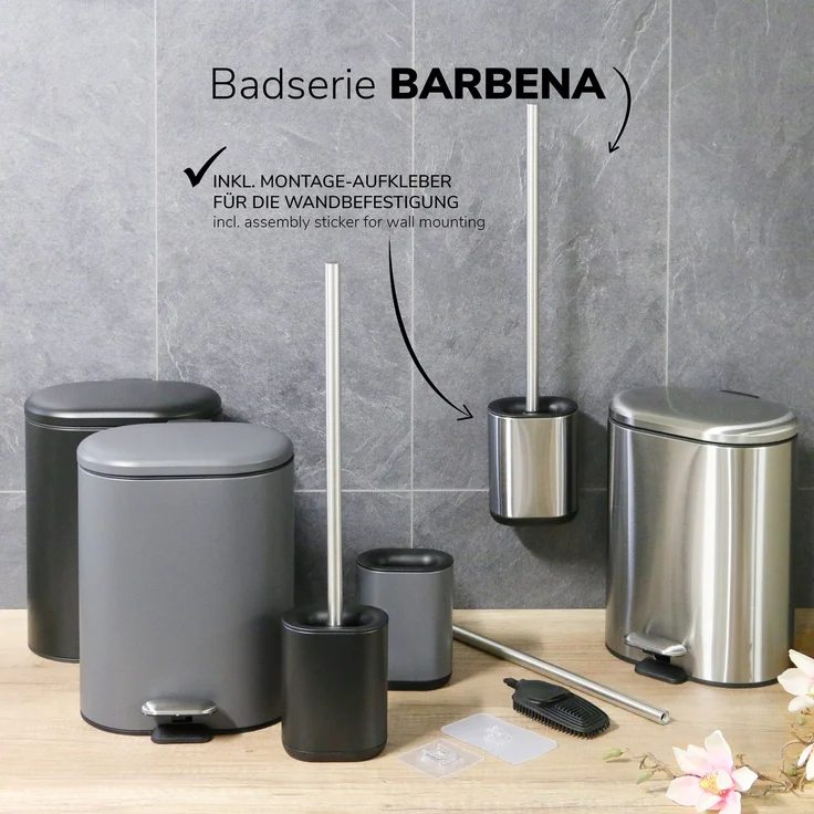 bremermann Kosmetikeimer Treteimer BARBENA - 6 Liter // Edelstahl Anti-Fingerabdruck Softclose – Bild 6